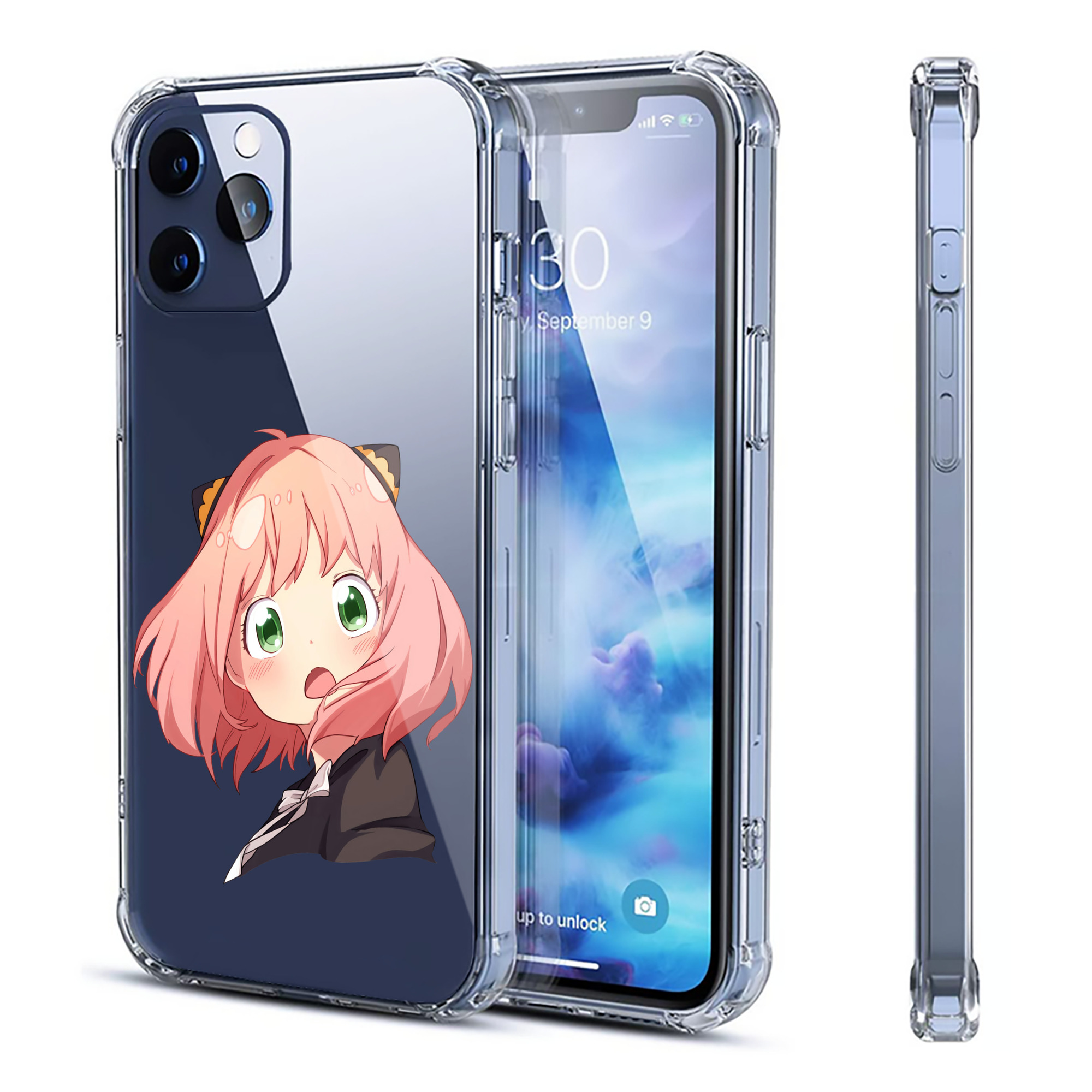 （画像用） SPY×FAMILY间谍家家酒 【iPhone 12シリーズ対応】透明スマホケース（クリアソフトケース）